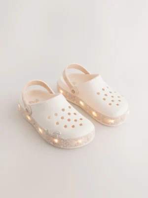 Cream Light Up Clogs