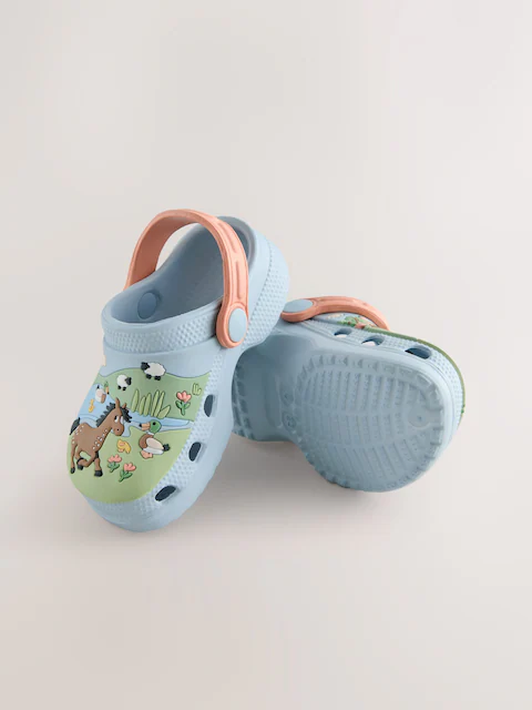 Blue/Green Farm Standard Fit (F) Character Clogs