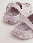 Purple Dinosaur Character Clogs