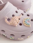 Purple Dinosaur Character Clogs
