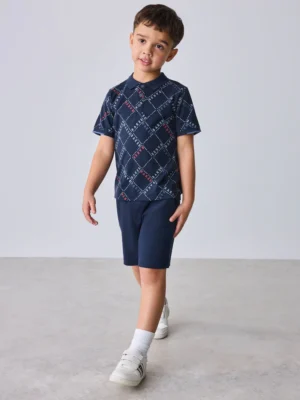 Baker by Ted Baker All Over Print Polo Shirt and Shorts Set