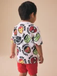 White Marvel Short Sleeve Cotton T-Shirt
