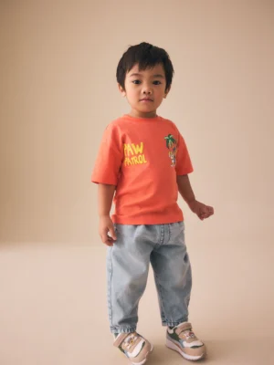 Coral/Tan Paw Patrol Short Sleeve T-Shirt