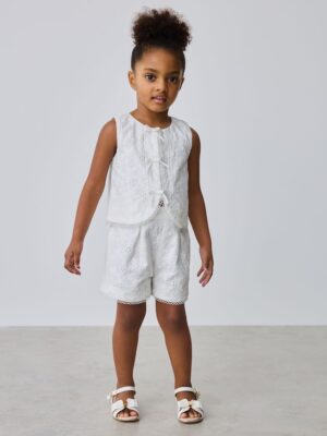 Baker by Ted Baker 2 Piece Broderie Waistcoat and Shorts Set