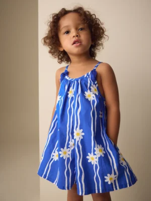 Cobalt Blue Daisy Strappy Playsuit