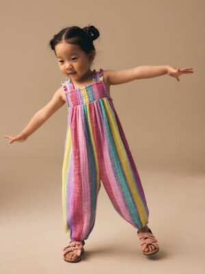 Rainbow Stripe Strappy Jumpsuit