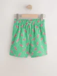 Green Stripe Lobster Printed Swim Shorts