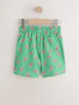 Green Stripe Lobster Printed Swim Shorts