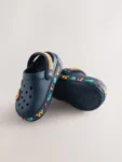 Navy Safari Clogs