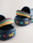 Navy Safari Clogs