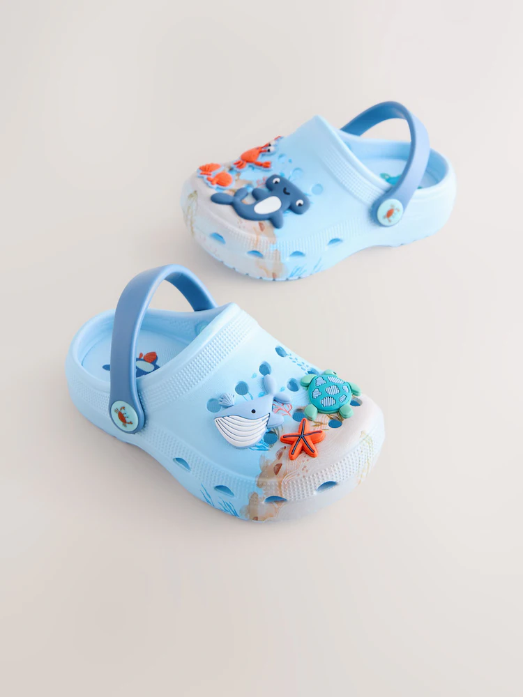 Blue Sea Creatures Standard Fit (F) Comfort Clogs