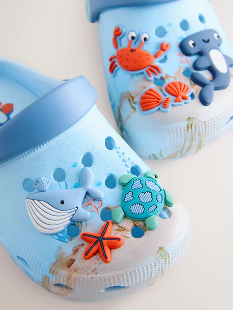 Blue Sea Creatures Standard Fit (F) Comfort Clogs