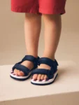 Navy Standard Fit (F) Touch Fastening Trekker Walking Sandals