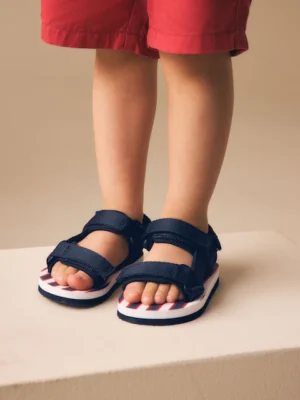 Navy Standard Fit (F) Touch Fastening Trekker Walking Sandals