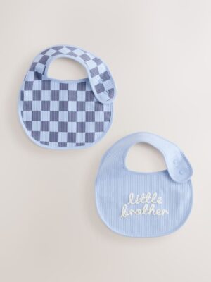 Blue Little Brother Baby Bibs 2