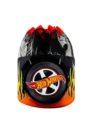 Character Black Hot Wheels Swim Bag With Pocket