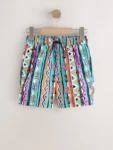 Multicoloured Aztec Printed Swim Shorts