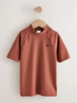 Rust Brown Short Sleeve Rash Vest