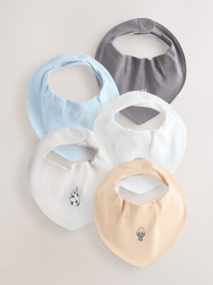 Blue Milk Club Baby Bibs 5 Pack