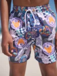 Surf Grey Printed Swim Shorts