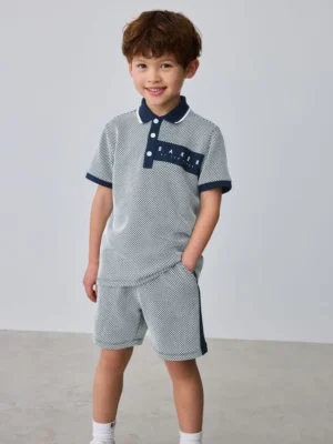 Baker by Ted Baker Textured Polo Shirt and Shorts Set