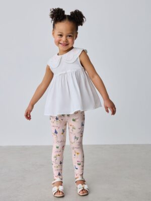 Baker by Ted Baker 2 Piece Woven Collar Top and Leggings Set