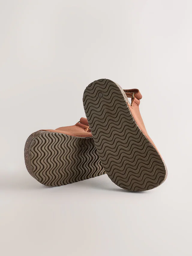 Tan/Brown Standard Fit (F) Double Buckle Cushioned Footbed Sandals