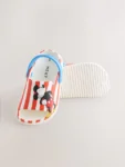 Red Stripe Mickey Mouse Slider Clogs