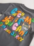 Charcoal Grey Tom and Jerry T-Shirt
