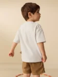 Cream Dinosaur Short Sleeve Interactive T-Shirt