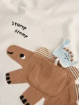 Cream Dinosaur Short Sleeve Interactive T-Shirt