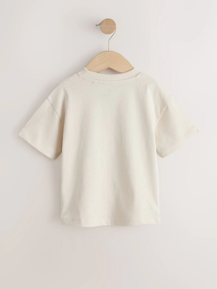 Cream Short Sleeve Graphic T-Shirt