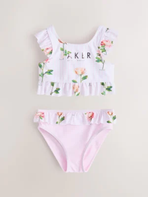 Baker by Ted Baker 2 Piece Frill Stripe Tonal Bikini