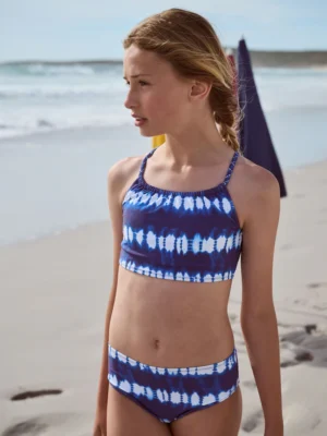 Blue/White Tie Dye Lightly Padded Bikini