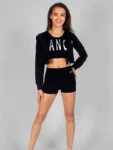 Pineapple Black Jersey Hotpant Shorts