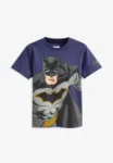 Licensed Superhero Short Sleeve T-Shirt - Printed T-Shirt - Navy Batman