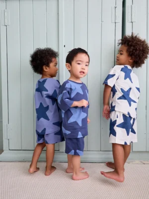 Navy Blue/White Stars Short Pyjamas 3 Pack
