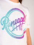 Pineapple White Logo Girls Crop T-Shirt