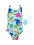 Character Yellow Blue Disney Lilo and Stitch Swimsuit and Scrunchie Set