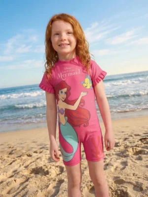 Character Pink Little Mermaid Surfsuit
