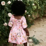 Pink Floral Printed Cotton Dress