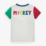 White Rainbow Mickey Mouse Short Sleeve T-Shirt