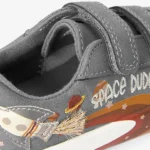 Mid Grey Rocket Strap Touch Fastening Shoes