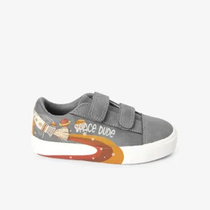 Mid Grey Rocket Strap Touch Fastening Shoes