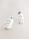White Standard Fit (F) Touch Fastening Two Strap Trainers