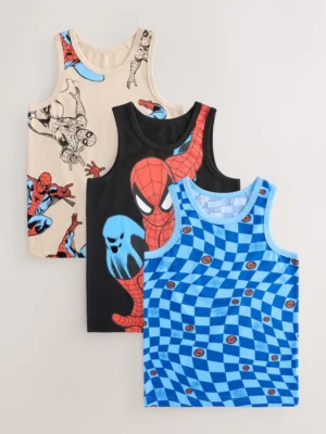 Multi Spiderman Vests 3 Pack