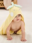 JoJo Maman Bébé Yellow Lemon Character Hooded Towel