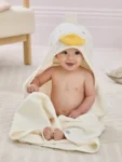 JoJo Maman Bébé Cream Duck Character Hooded Towel
