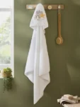 White Im New Here 100% Cotton Hooded Baby Towel