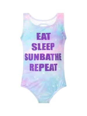 Character Purple Eat Sleep Eat Sleep Sunbathe Repeat Swimsuit